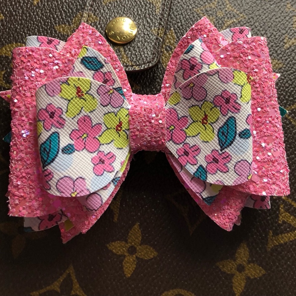Springtime Large Layered Bow - choice of keychain or Stanley tumbler